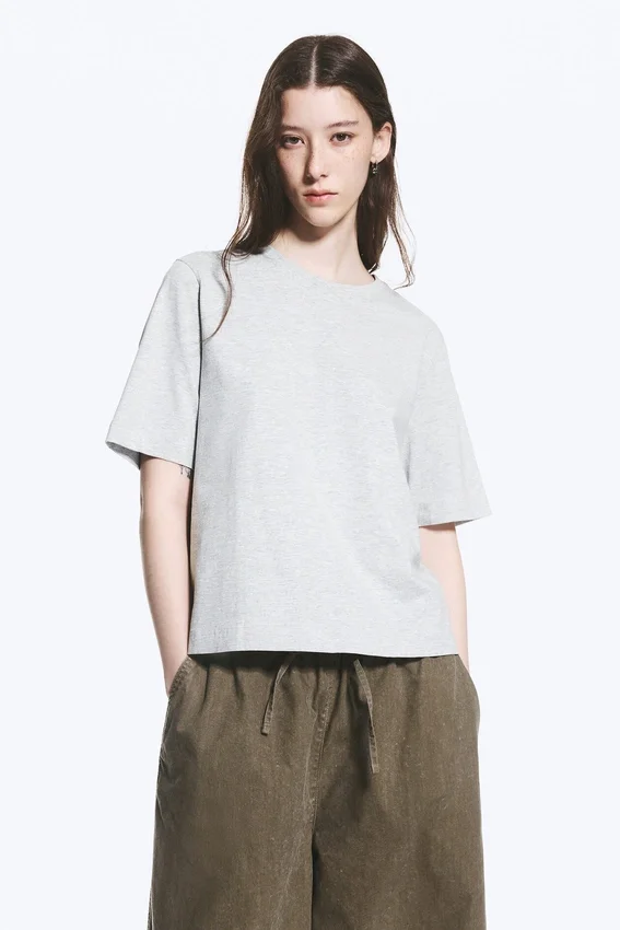 Camiseta holgada perfecta – Gris claro Camiseta holgada perfecta – Gris claro