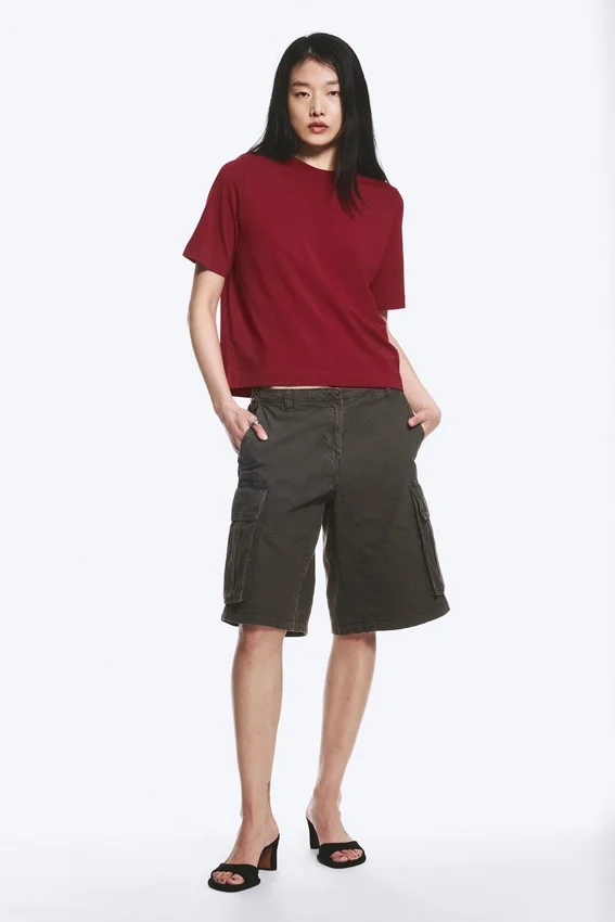 Camiseta holgada perfecta – Rojo oscuro Camiseta holgada perfecta – Rojo oscuro