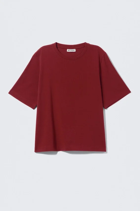 Camiseta holgada perfecta – Rojo oscuro Camiseta holgada perfecta – Rojo oscuro