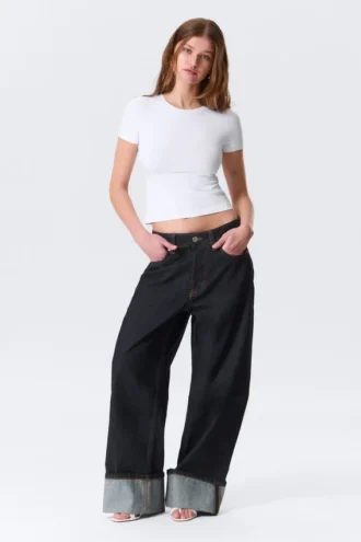 Camiseta mini ajustada – Blanca