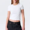 Camiseta mini ajustada – Blanca Camiseta mini ajustada – Blanca