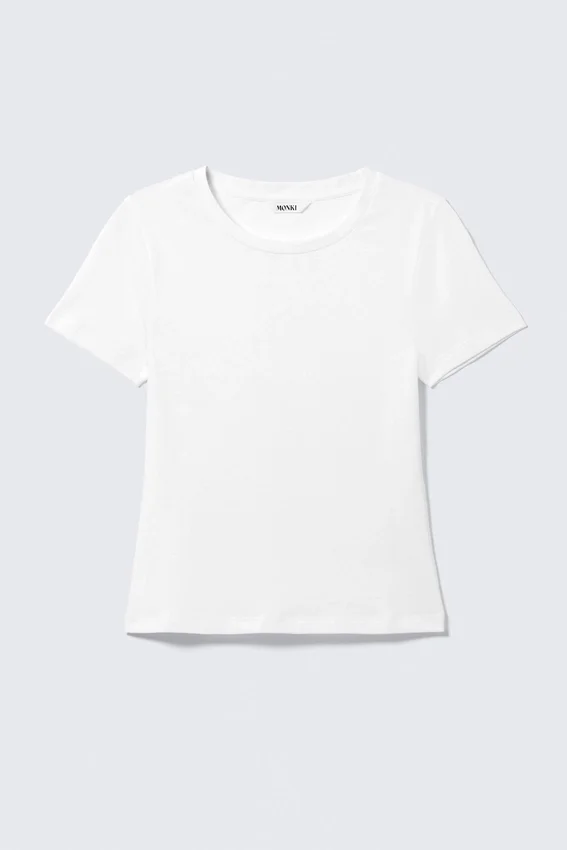 Camiseta mini ajustada – Blanca Camiseta mini ajustada – Blanca