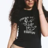 Camiseta mini ajustada con estampados – Negro – Bunny Camiseta mini ajustada con estampados – Negro – Bunny