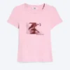 Camiseta mini ajustada con estampados – Rosa – Kiss Camiseta mini ajustada con estampados – Rosa – Kiss