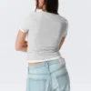 Camiseta mini ajustada – Gris jaspeado Camiseta mini ajustada – Gris jaspeado