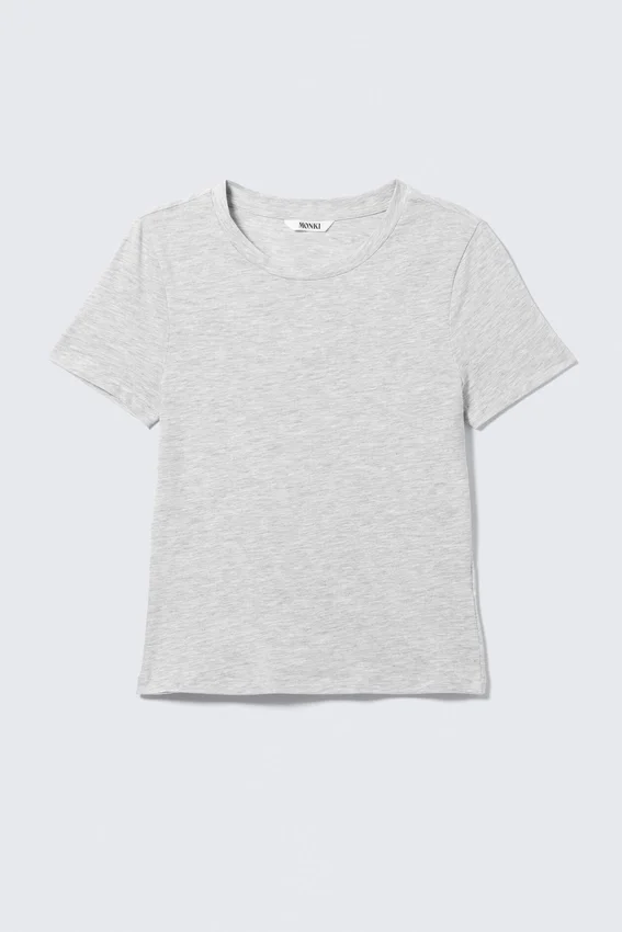 Camiseta mini ajustada – Gris jaspeado Camiseta mini ajustada – Gris jaspeado