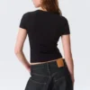 Camiseta mini ajustada – Negro
