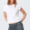 Camiseta mini de corte recto – Blanca Camiseta mini de corte recto – Blanca