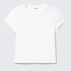 Camiseta mini de corte recto – Blanca Camiseta mini de corte recto – Blanca