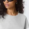 Camiseta mini de corte regular – Gris jaspeado Camiseta mini de corte regular – Gris jaspeado