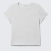 Camiseta mini de corte regular – Gris jaspeado Camiseta mini de corte regular – Gris jaspeado