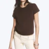 Camiseta mini de corte regular – Marrón Camiseta mini de corte regular – Marrón