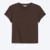 Camiseta mini de corte regular – Marrón Camiseta mini de corte regular – Marrón