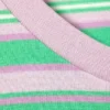 Camiseta mini de corte regular – Rayas rosa/verde