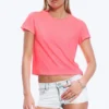 Camiseta mini de corte regular – Rosa neón Camiseta mini de corte regular – Rosa neón
