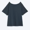 Camiseta oversize con cuello barco – Azul oscuro Camiseta oversize con cuello barco – Azul oscuro