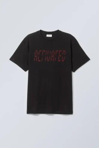 Camiseta oversize con estampados – Activated