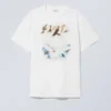Camiseta oversize con estampados – Blanca – Blurry Dove Camiseta oversize con estampados – Blanca – Blurry Dove