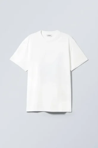 Camiseta oversize con estampados – Blanco – Azul paloma