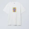 Camiseta oversize con estampados – Hypno Purple Monster White