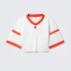 Camiseta oversize corta de malla – Blanco/Rojo Camiseta oversize corta de malla – Blanco/Rojo