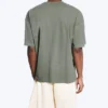 Camiseta oversize de corte cuadrado – Verde caqui claro apagado Camiseta oversize de corte cuadrado – Verde caqui claro apagado