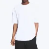 Camiseta oversize de corte recto – Blanca
