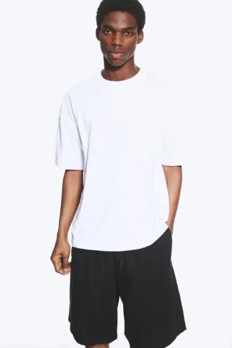 Camiseta oversize de corte recto – Blanca