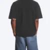 Camiseta oversize de corte recto – Negro lavado Camiseta oversize de corte recto – Negro lavado