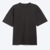 Camiseta oversize de corte recto – Negro lavado Camiseta oversize de corte recto – Negro lavado