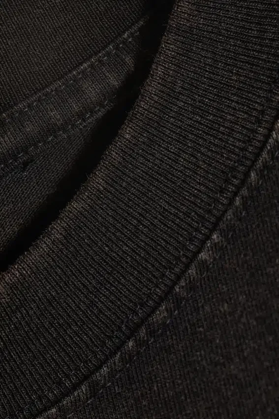 Camiseta oversize de corte recto – Negro lavado Camiseta oversize de corte recto – Negro lavado