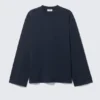 Camiseta oversize de manga larga – Azul marino oscuro Camiseta oversize de manga larga – Azul marino oscuro