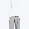 Camiseta oversize de manga larga – Blanca Camiseta oversize de manga larga – Blanca