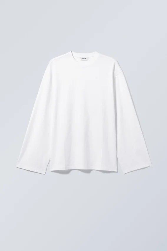 Camiseta oversize de manga larga – Blanca Camiseta oversize de manga larga – Blanca