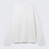 Camiseta oversize de manga larga y corte amplio – Blanca