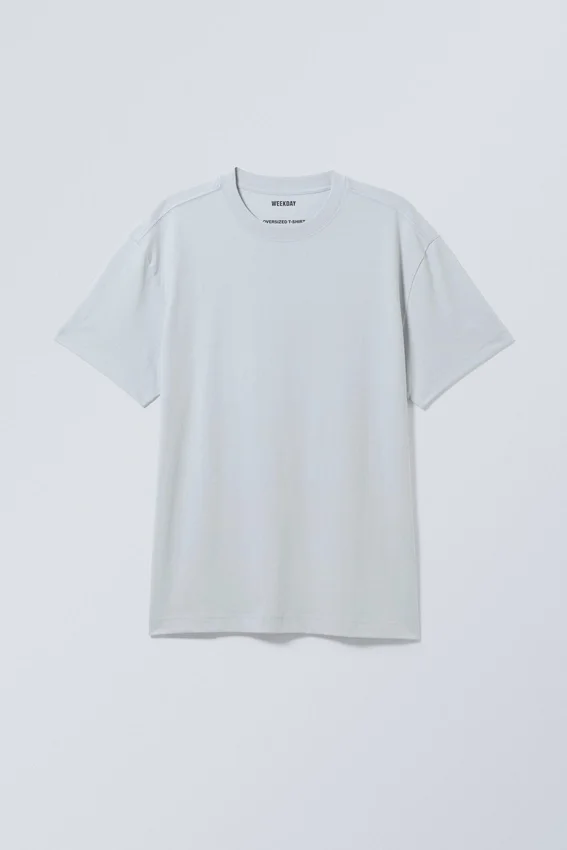 Camiseta oversize de tejido grueso – Azul claro empolvado Camiseta oversize de tejido grueso – Azul claro empolvado