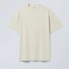 Camiseta oversize de tejido grueso – Beige Camiseta oversize de tejido grueso – Beige
