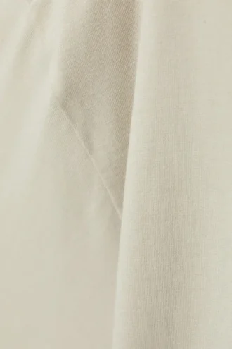 Camiseta oversize de tejido grueso – Beige