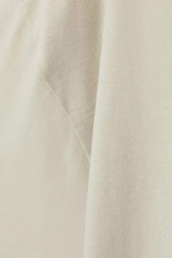 Camiseta oversize de tejido grueso – Beige Camiseta oversize de tejido grueso – Beige