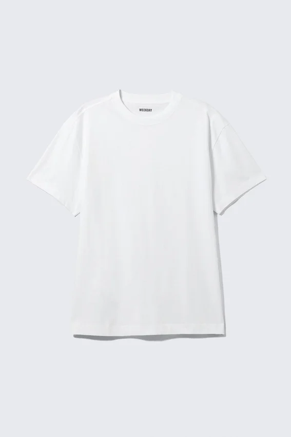 Camiseta oversize de tejido grueso – Blanca Camiseta oversize de tejido grueso – Blanca