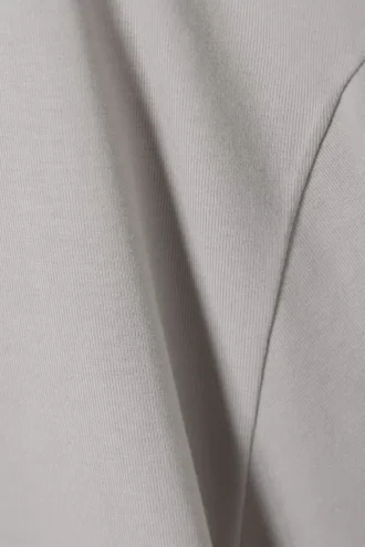 Camiseta oversize de tejido grueso – Gris claro empolvado