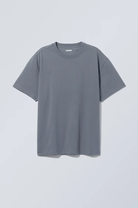 Camiseta oversize de tejido grueso – Gris polvoriento Camiseta oversize de tejido grueso – Gris polvoriento