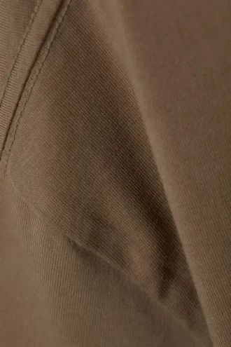 Camiseta oversize de tejido grueso – Marrón oscuro