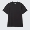 Camiseta oversize de tejido grueso – Negro Camiseta oversize de tejido grueso – Negro