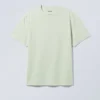 Camiseta oversize de tejido grueso – Verde pastel Camiseta oversize de tejido grueso – Verde pastel