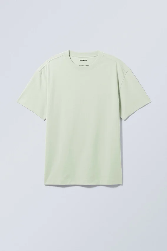 Camiseta oversize de tejido grueso – Verde pastel Camiseta oversize de tejido grueso – Verde pastel