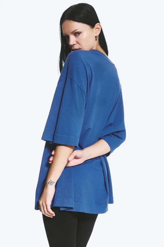 Camiseta oversize estampada – Azul Camiseta oversize estampada – Azul