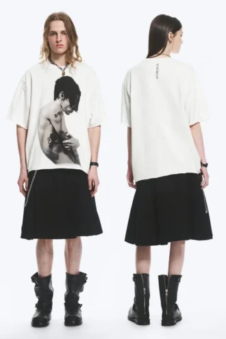 Camiseta oversize estampada de Yungblud – Blanco roto