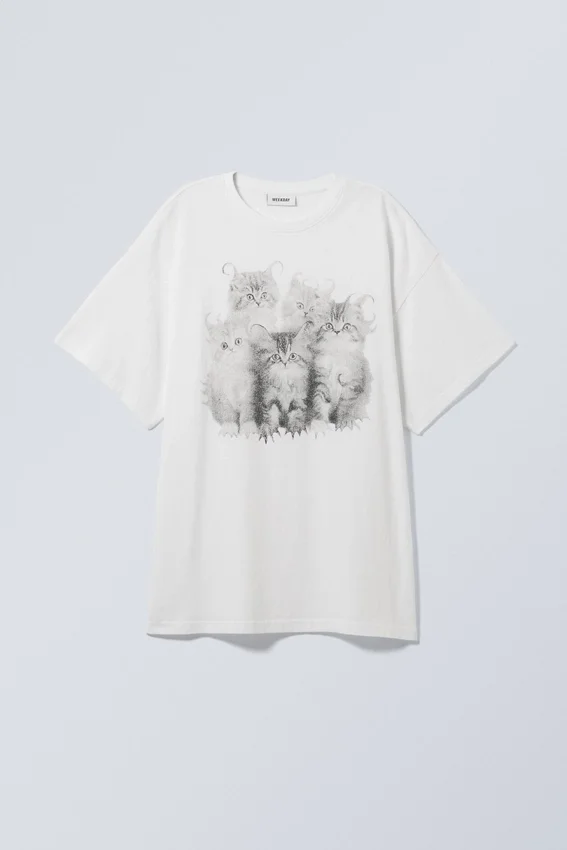 Camiseta oversize estampada – Gatitos Camiseta oversize estampada – Gatitos
