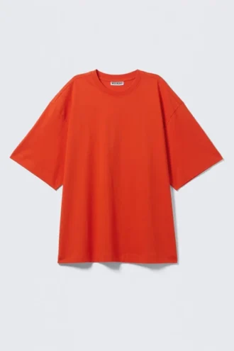 Camiseta oversize – Naranja brillante